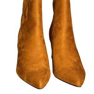 Coutgo Pointed Toe Kitten Heel Booties Camel Brown Like New in Box